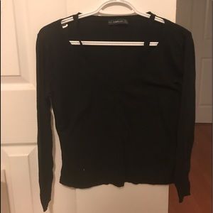 👕 Long sleeve black cut out shirt